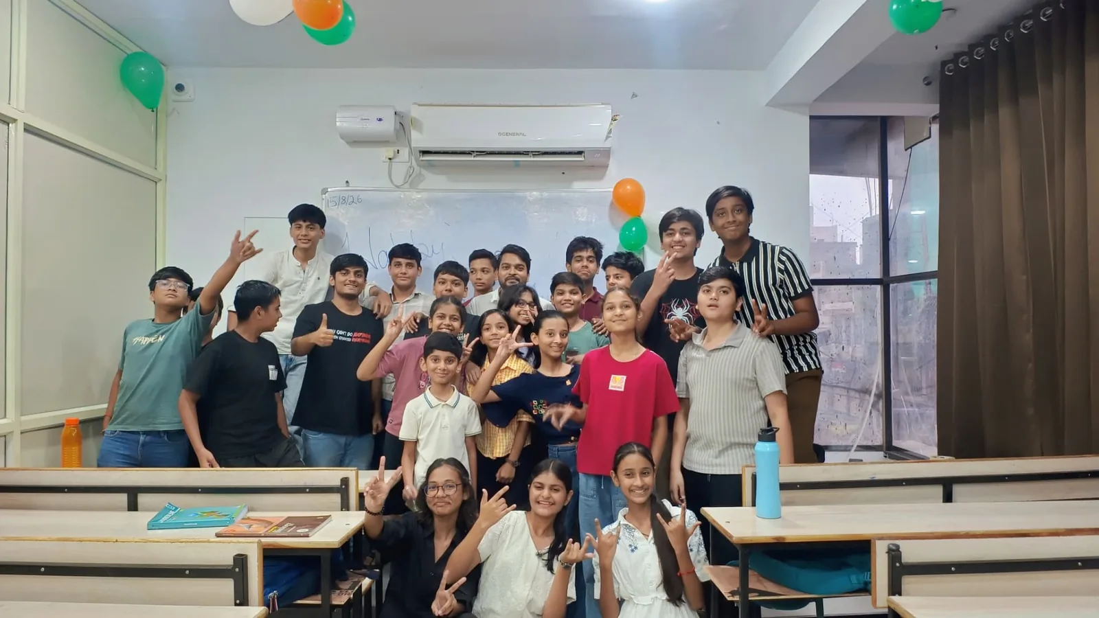 Sarthak Academy students learning and growing together